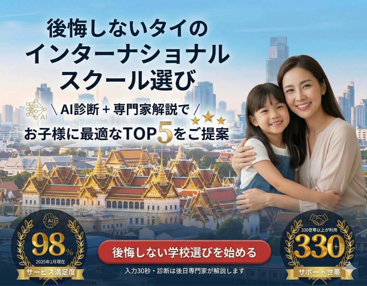 バンコクのインターナショナルスクール選びをサポートする バンコクインターサポートのメインビジュアル