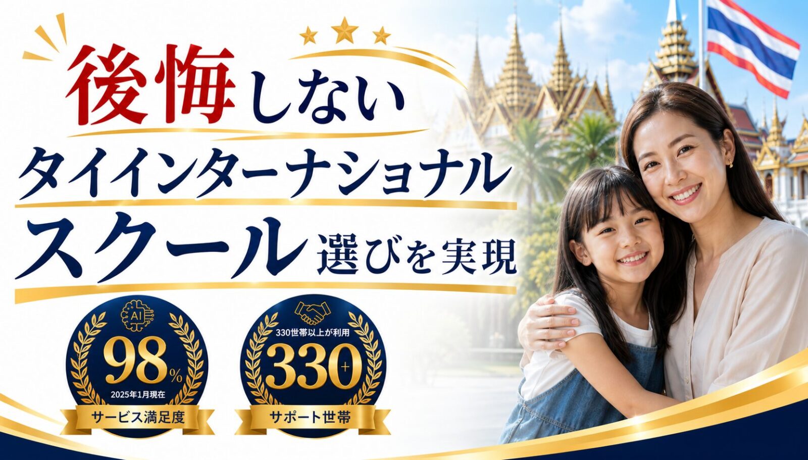 バンコクのインターナショナルスクール選びをサポートする バンコクインターサポートのメインビジュアル